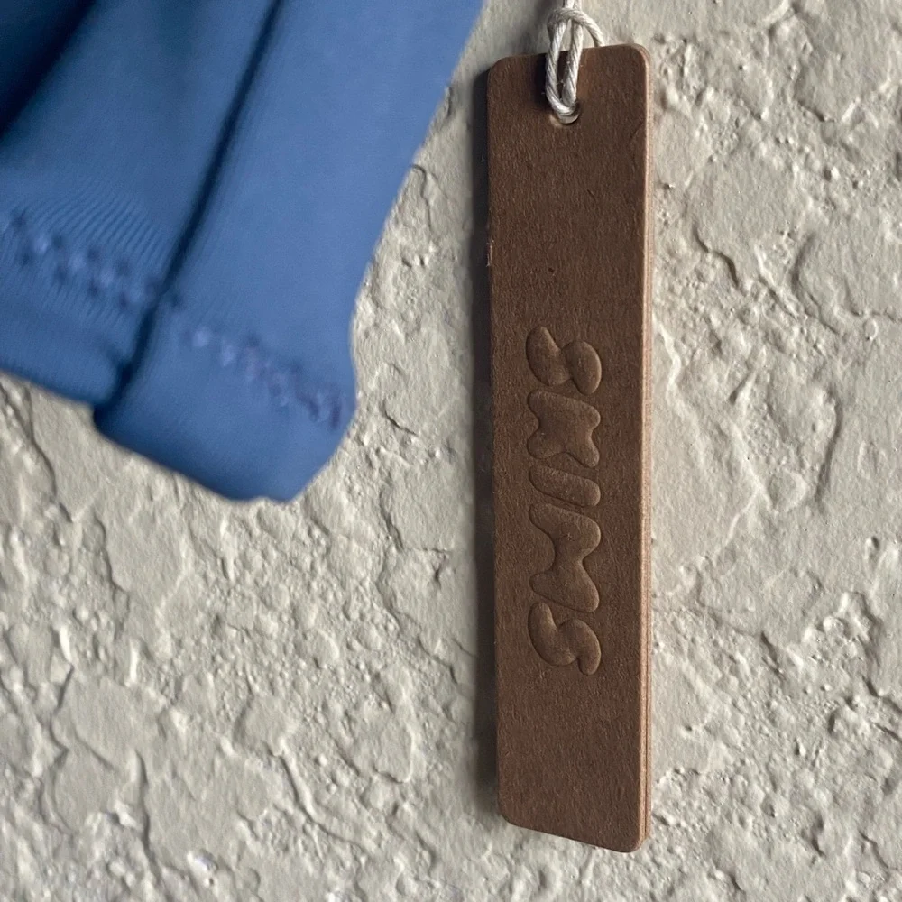 Skims Swim Micro Bandeau Bikini Top, Denim Wash, 3X - New - Picture 5 of 11